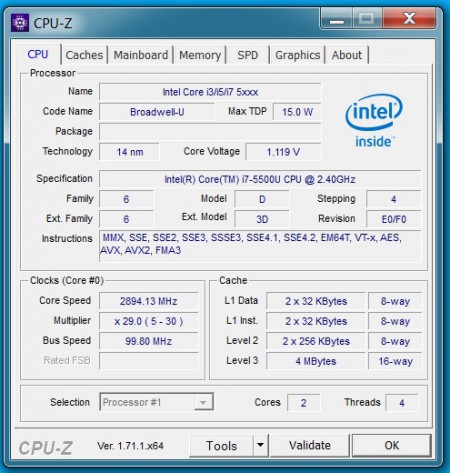 L450 CPU-Z